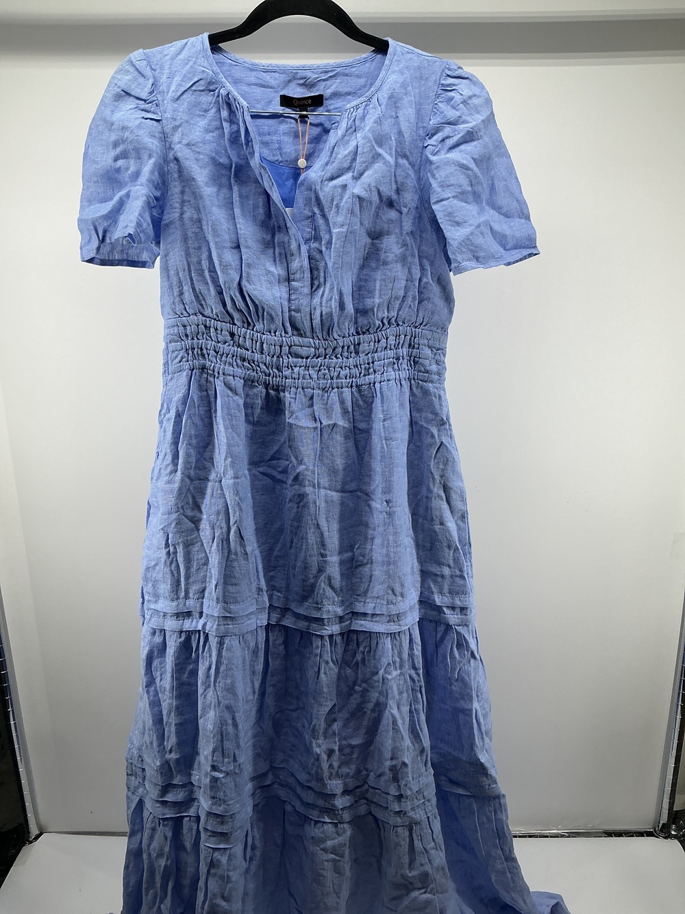 100% European Linen Tiered Maxi Dress